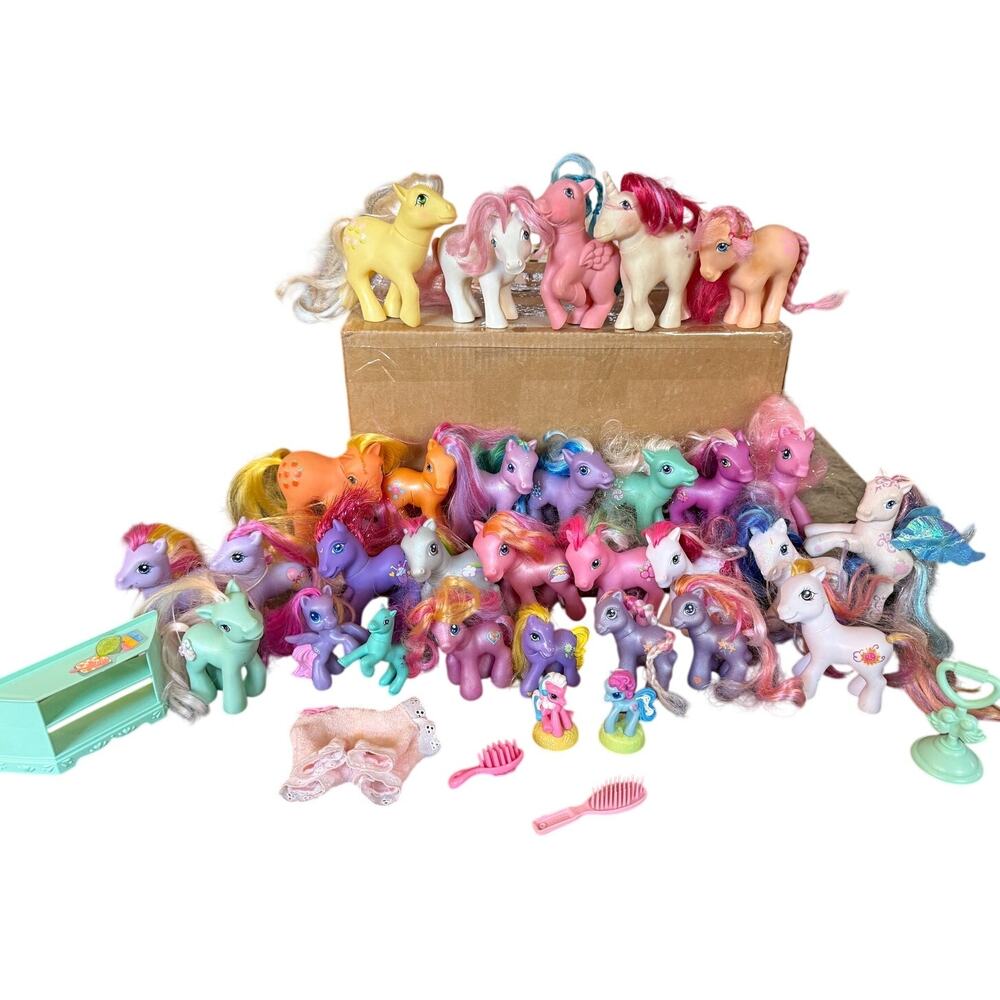 Vtg My Little Pony Lot G1 G3 1980s 2000s MLP Mixed Figures Accessories Hasbro